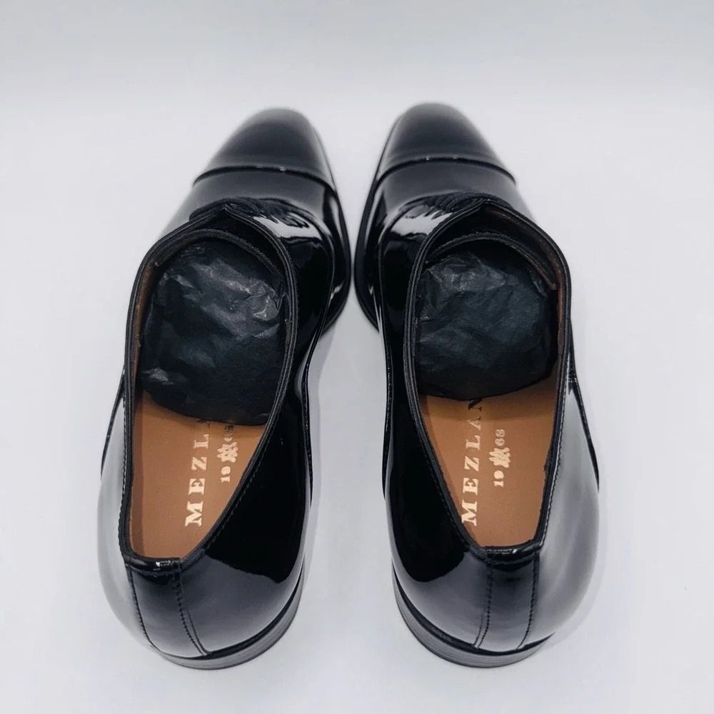 Mezlan Formal Oxfords Men's‎ Size 8.5 Black Patent Leather